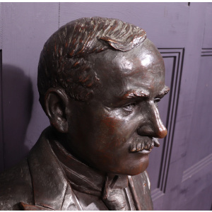 Antique French Bronze Bust Of G,Gars Born 1878