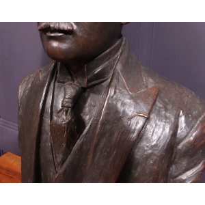 Antique French Bronze Bust Of G,Gars Born 1878
