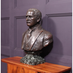 Antique French Bronze Bust Of G,Gars Born 1878