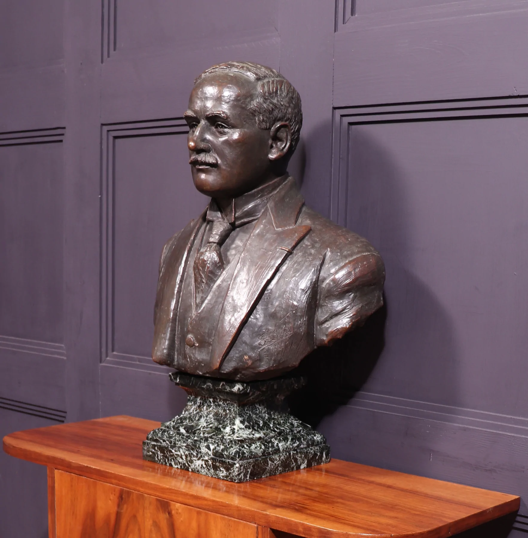 Antique French Bronze Bust Of G,Gars Born 1878
