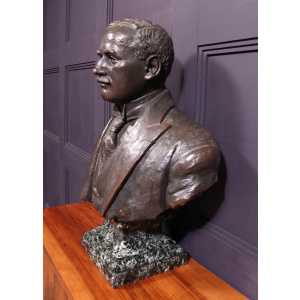 Antique French Bronze Bust Of G,Gars Born 1878