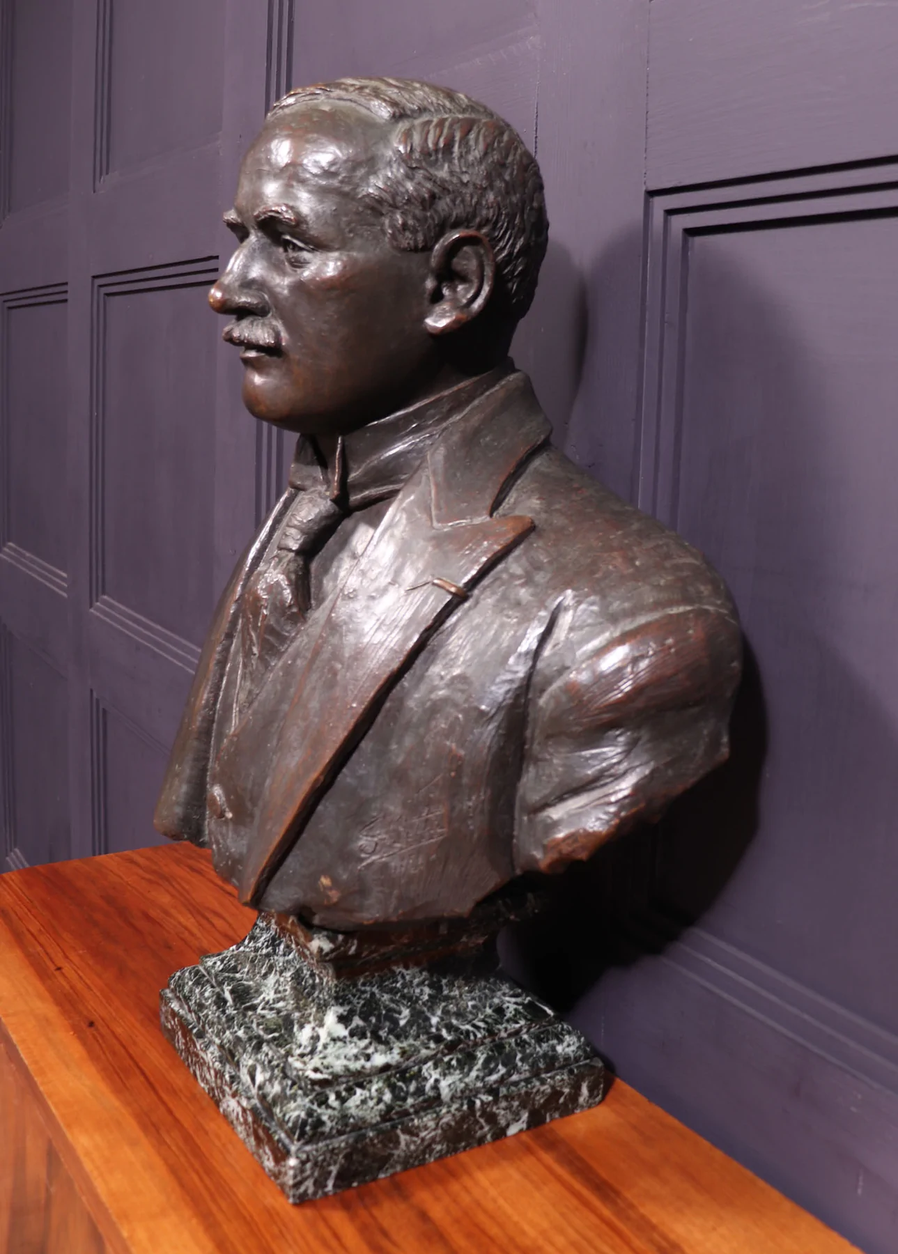 Antique French Bronze Bust Of G,Gars Born 1878