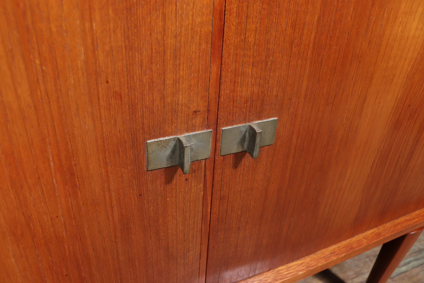 Mid Century Danish Tambour Door Sideboard By Bramin