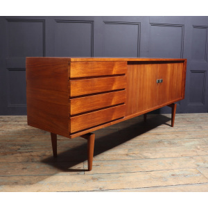 Mid Century Danish Tambour Door Sideboard By Bramin