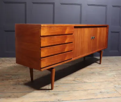 Mid Century Danish Tambour Door Sideboard By Bramin - Image 7