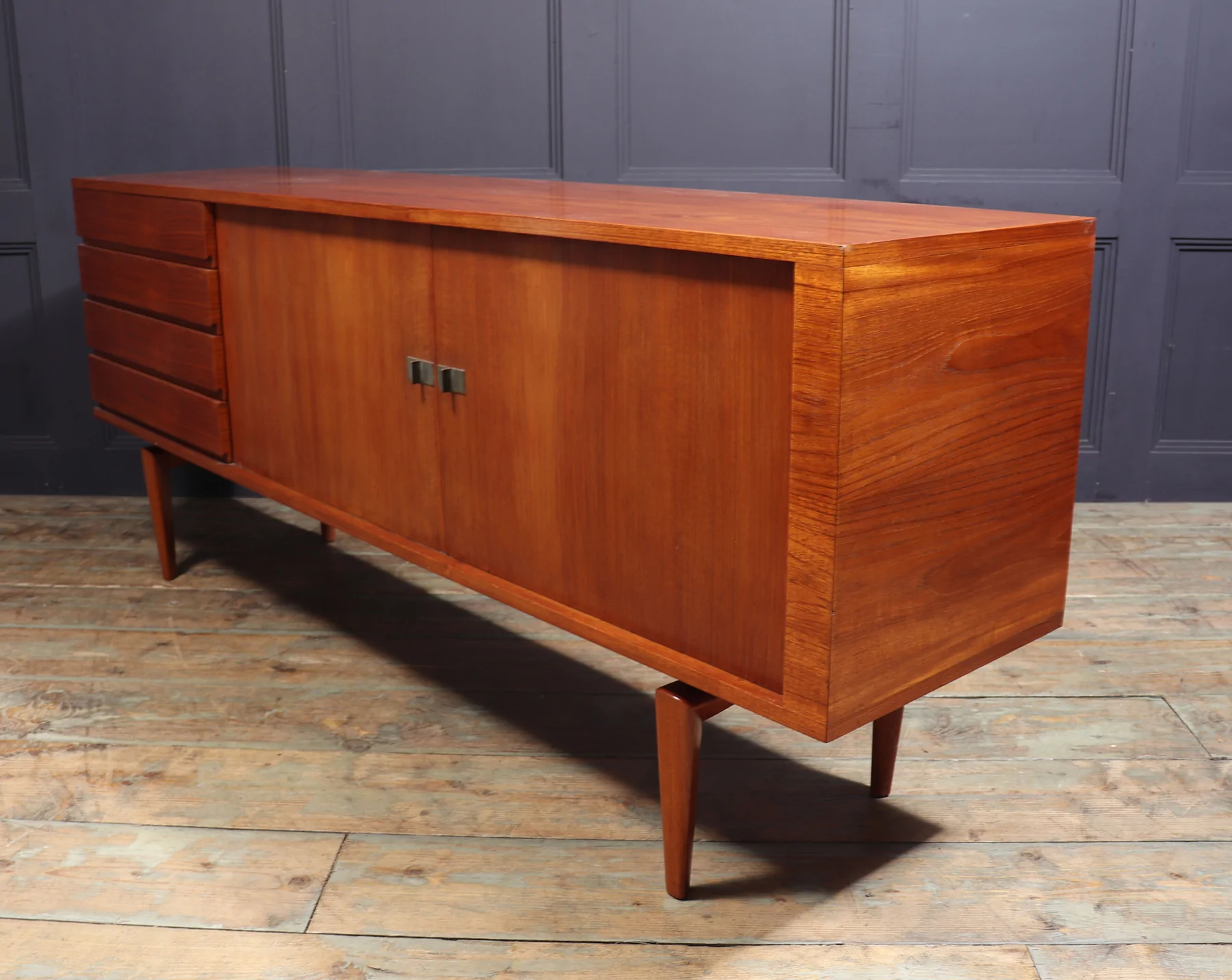 Mid Century Danish Tambour Door Sideboard By Bramin
