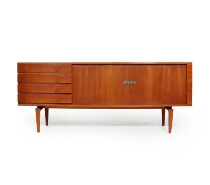 Mid Century Danish Tambour Door Sideboard By Bramin - Image 2
