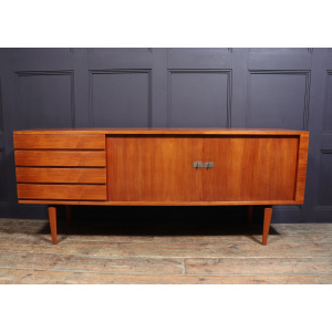Mid Century Danish Tambour Door Sideboard By Bramin