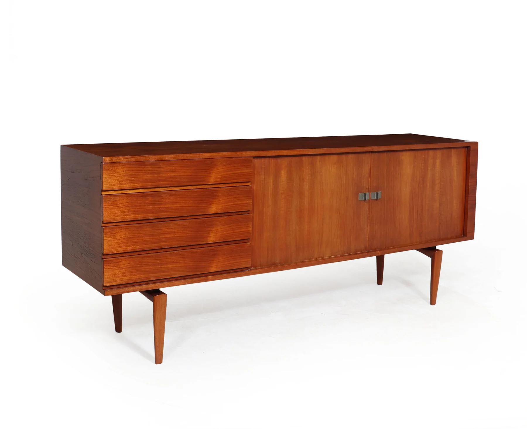 Mid Century Danish Tambour Door Sideboard By Bramin