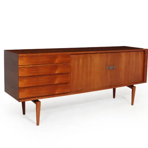 Mid Century Danish Tambour Door Sideboard By Bramin