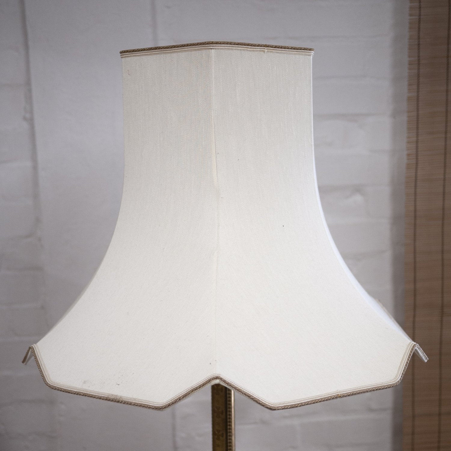 Vintage French Brass And Onyx Floor Lamp, 1930s