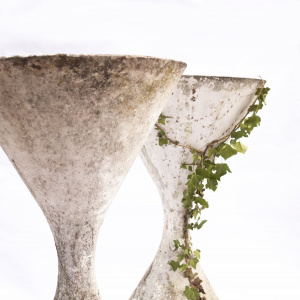Extra Large Diablo Hourglass Garden Planters By Willy Guhl, 1950s, Set Of 2