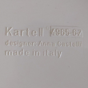 1970s Pair of vintage White Plastic Modular Cabinets by Anna Castelli Ferrieri for Kartell. Made in Italy