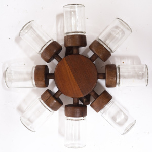 Teak Danish 8 Spice Wheel/ Rack By Digsmed Denmark, 1960s