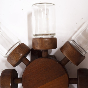 Teak Danish 8 Spice Wheel/ Rack By Digsmed Denmark, 1960s