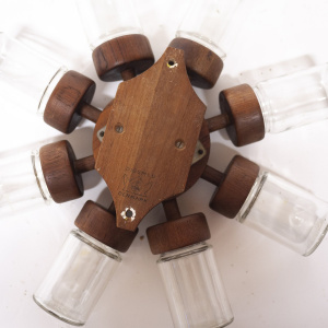 Teak Danish 8 Spice Wheel/ Rack By Digsmed Denmark, 1960s
