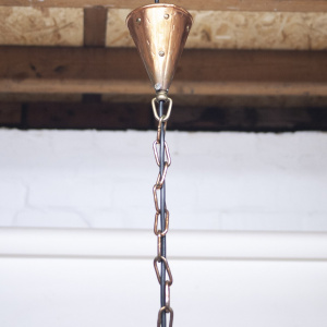 Danish Hand-Hammered Copper Pendant Lamp From E. S. Horn Aalestrup, 1950s