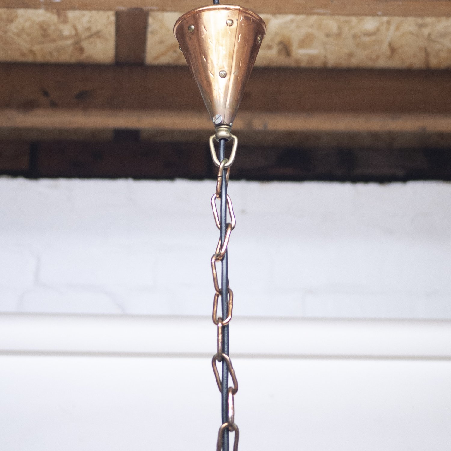 Danish Hand-Hammered Copper Pendant Lamp From E. S. Horn Aalestrup, 1950s