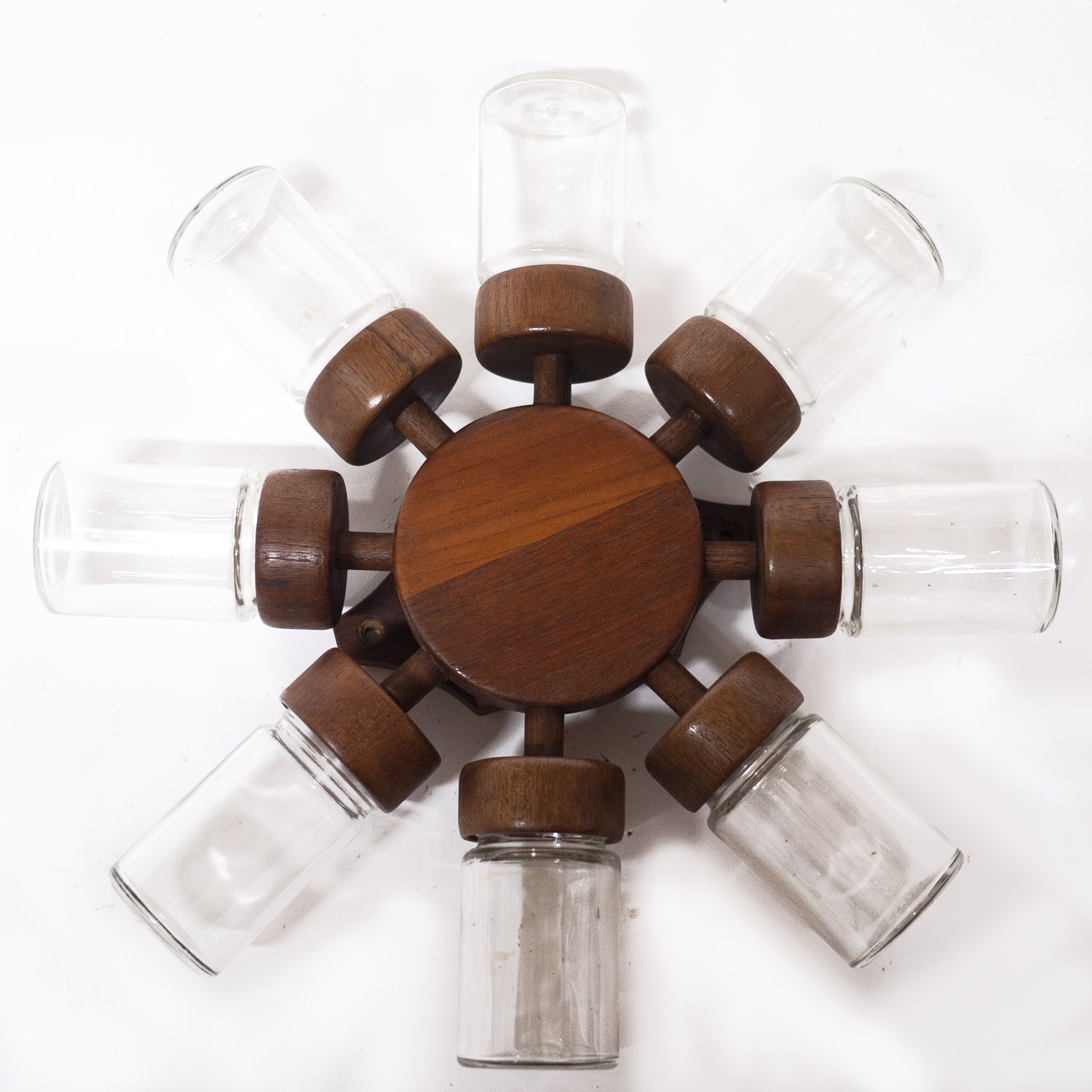 Teak Danish 8 Spice Wheel/ Rack By Digsmed Denmark, 1960s