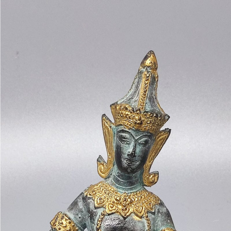 1940s Gorgeous Oriental Decorative Statue. Thai Deity. - Image 8