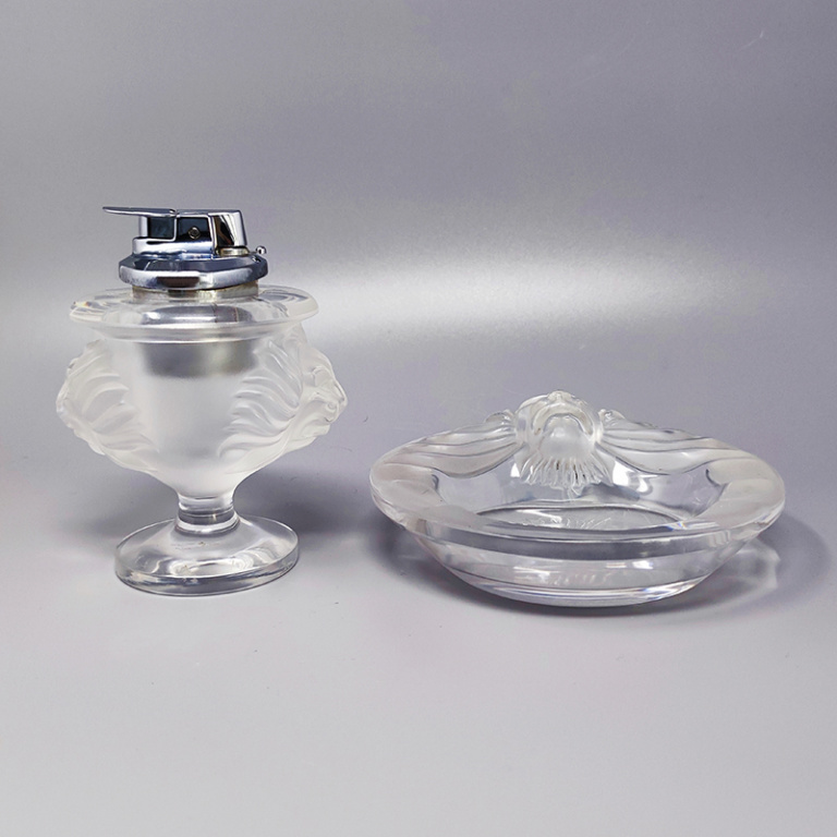 1970s Smoking Set by Lalique. Signed on The Bottom. Made in France - Image 2
