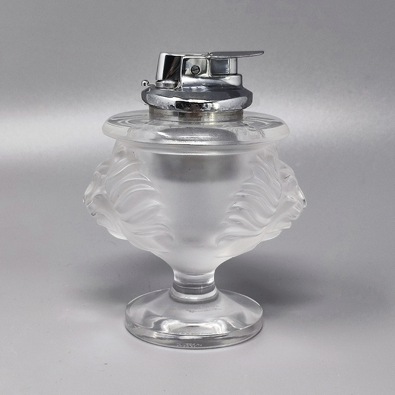 1970s Smoking Set by Lalique. Signed on The Bottom. Made in France