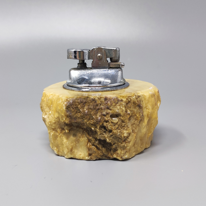 1960s Stunning Alabaster Smoking Set by Romano Bianchi