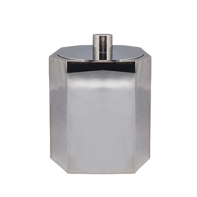 1970s Octagonal Ice Bucket by Marengo in Metal. Made in Italy