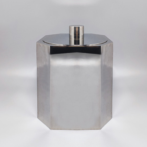1970s Octagonal Ice Bucket by Marengo in Metal. Made in Italy