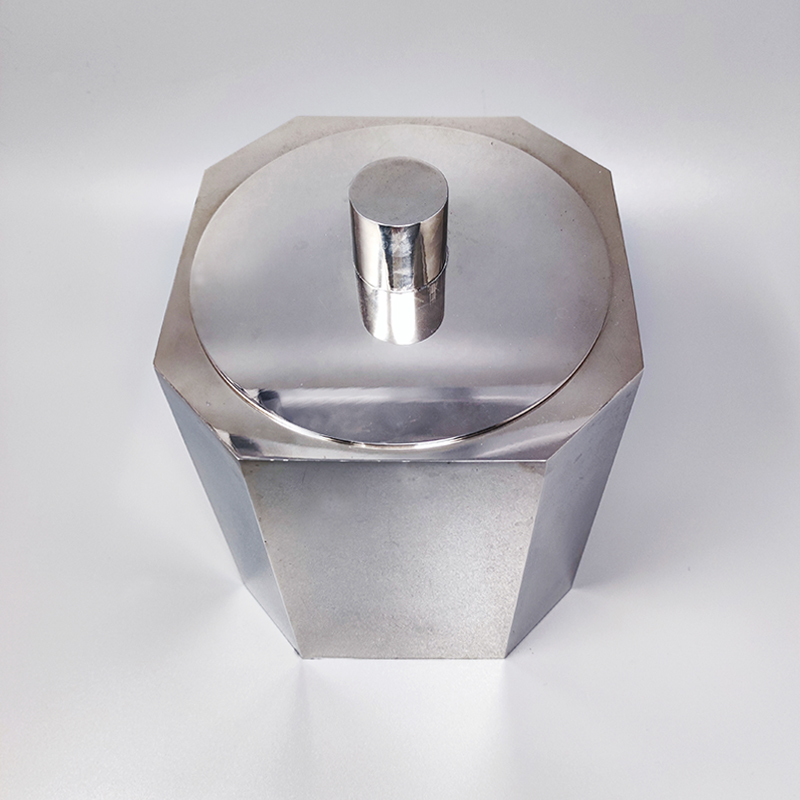 1970s Octagonal Ice Bucket by Marengo in Metal. Made in Italy