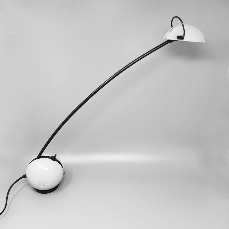 1970s Stunning White Table Lamp "Alina" by Valenti with Box. Made in Italy