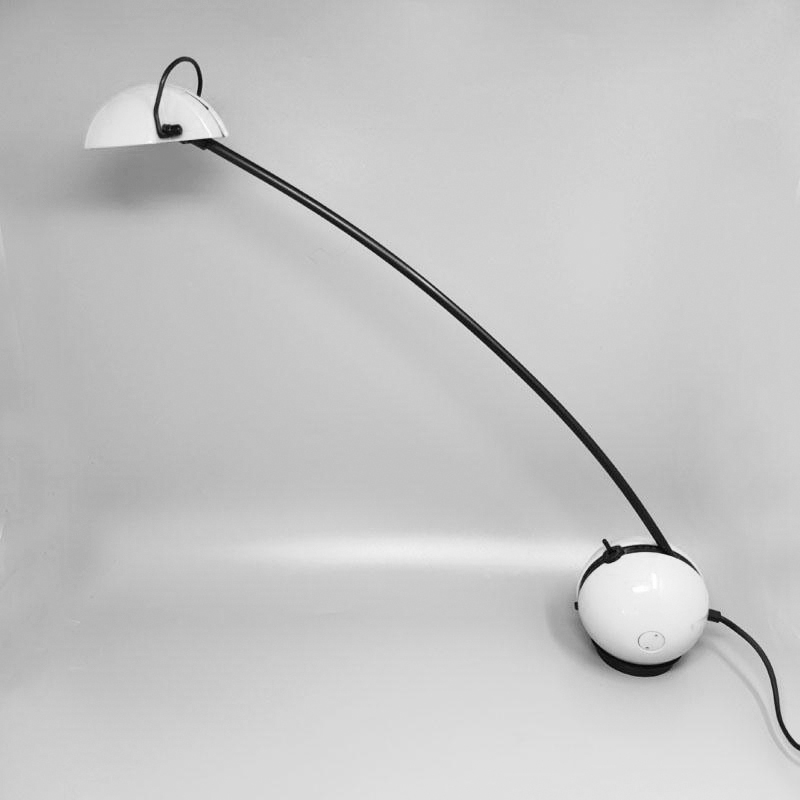 1970s Stunning White Table Lamp "Alina" by Valenti with Box. Made in Italy