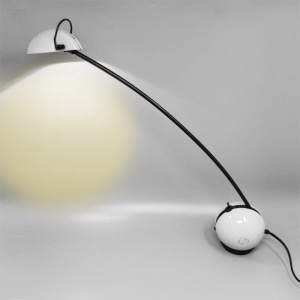 1970s Stunning White Table Lamp "Alina" by Valenti with Box. Made in Italy