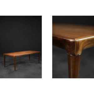 Vintage Classic Mid-Century Scandinavian Danish Modern Rosewood Coffee Table with Pull-Out Black Top, 1960s