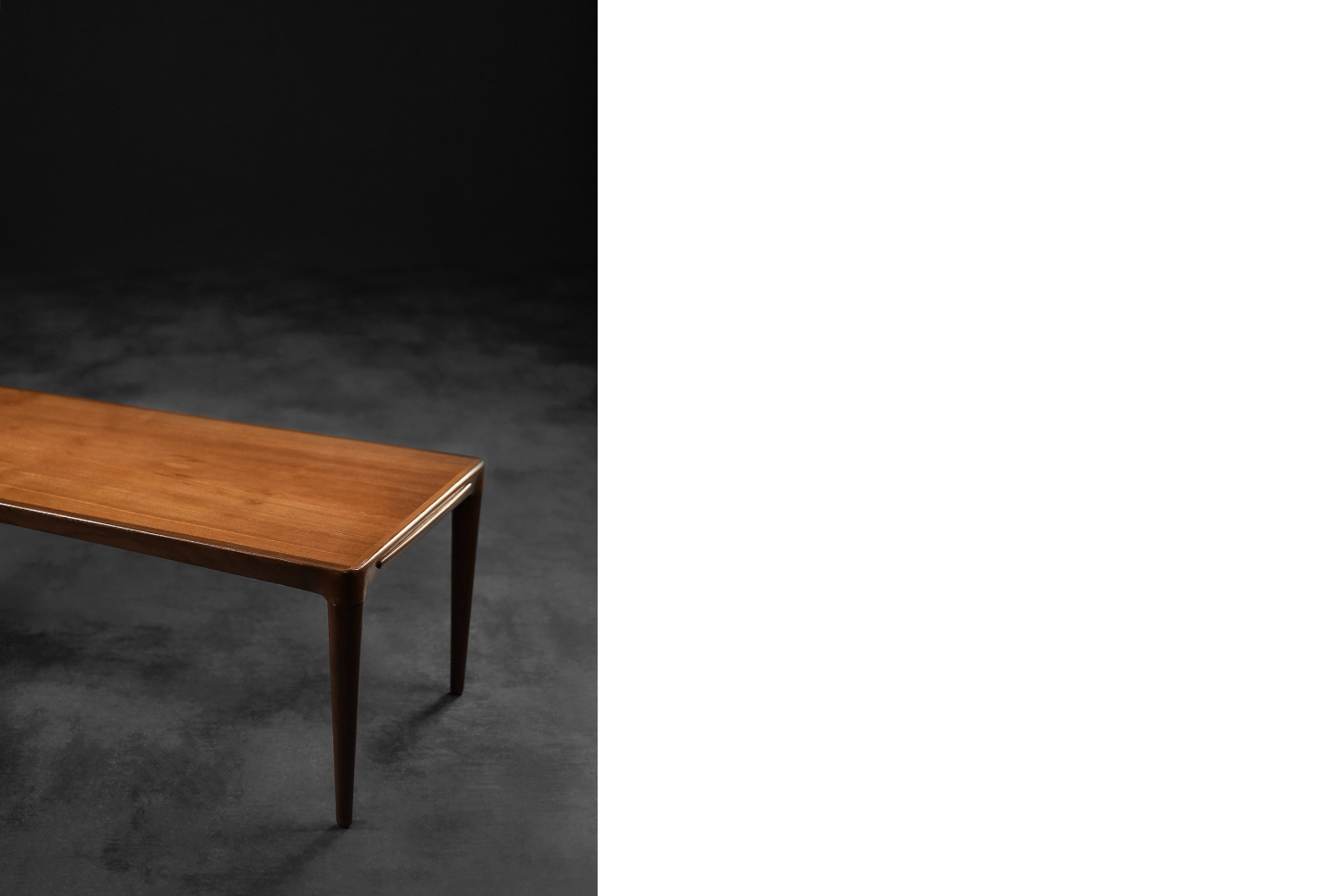 Vintage Classic Mid-Century Scandinavian Danish Modern Rosewood Coffee Table with Pull-Out Black Top, 1960s