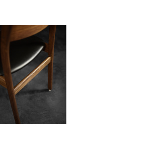 Vintage Mid-Century Modern Scandinavian Teak & Vinyl Dining Chairs, 1960s