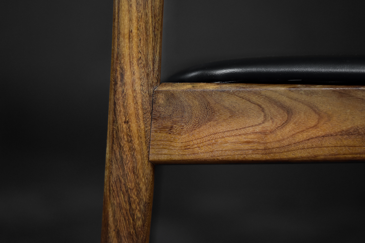 Vintage Mid-Century Modern Scandinavian Teak & Vinyl Dining Chairs, 1960s