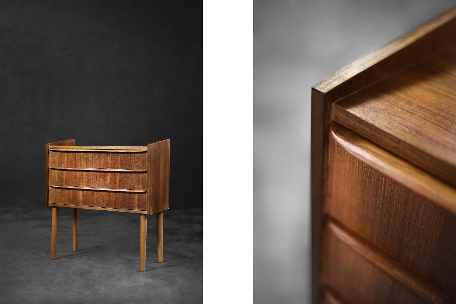 Classic Vintage Mid-Century Scandinavian Danish Modern Teak Chest of Drawers, 1960s