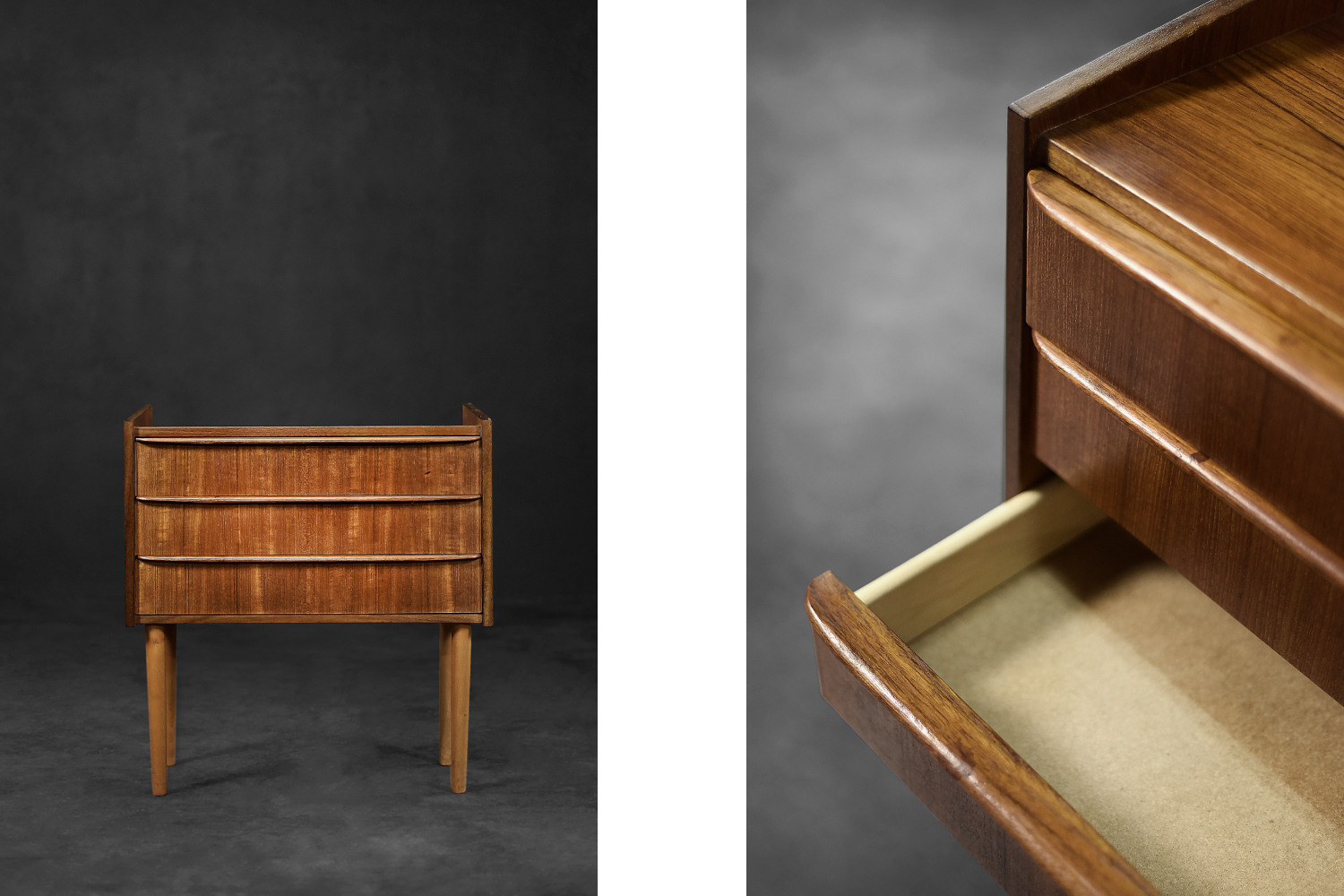 Classic Vintage Mid-Century Scandinavian Danish Modern Teak Chest of Drawers, 1960s