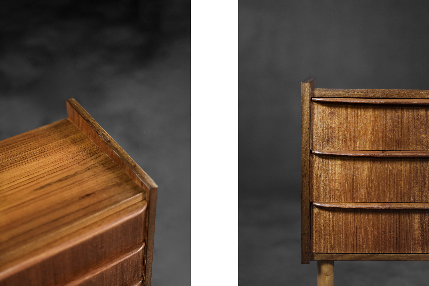 Classic Vintage Mid-Century Scandinavian Danish Modern Teak Chest of Drawers, 1960s