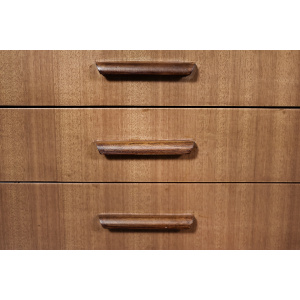 Classic Vintage Mid-Century Danish Scandinavian Modern Mahogany Sideboard with Drawers, 1970s