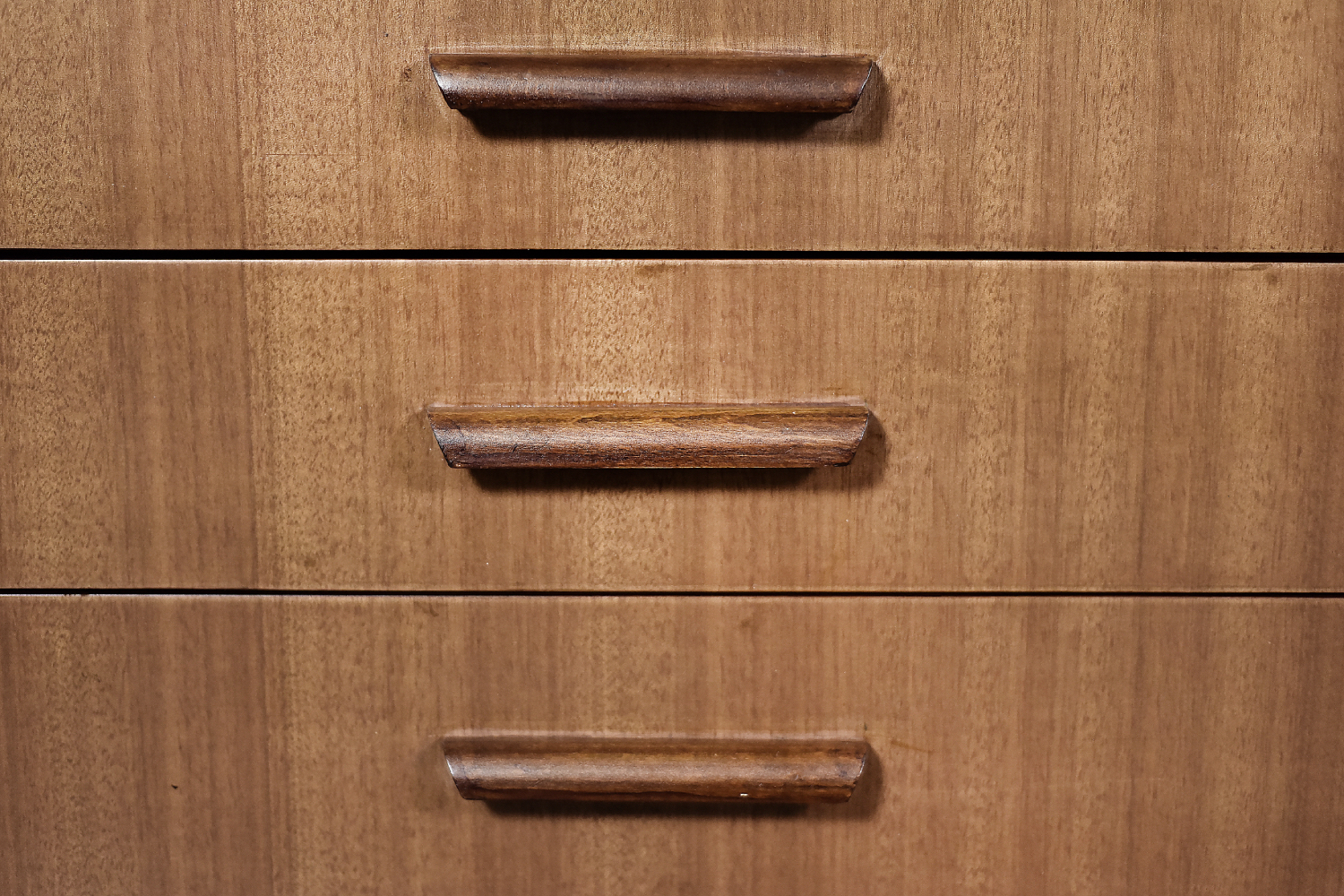 Classic Vintage Mid-Century Danish Scandinavian Modern Mahogany Sideboard with Drawers, 1970s