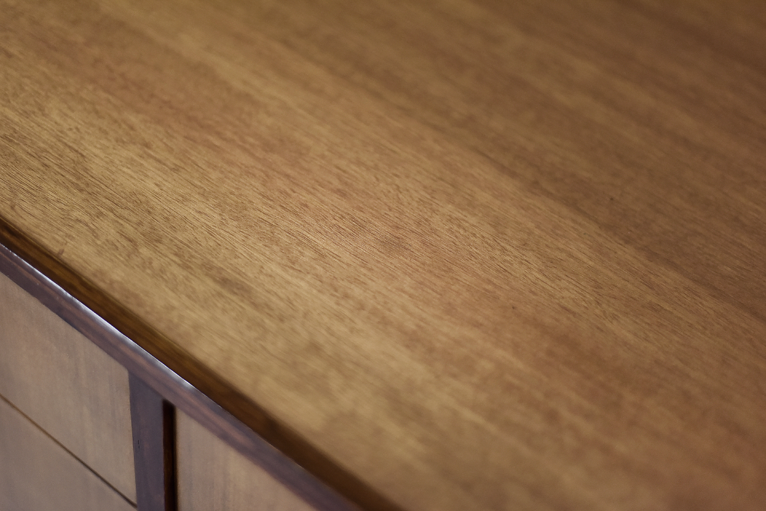 Classic Vintage Mid-Century Danish Scandinavian Modern Mahogany Sideboard with Drawers, 1970s