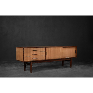 Classic Vintage Mid-Century Danish Scandinavian Modern Mahogany Sideboard with Drawers, 1970s