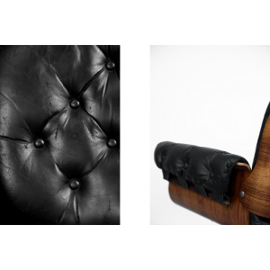 Swiss Modern Leather; Bent Wood Lounge Chair by Martin Stoll for Stoll Giroflex, 1960s