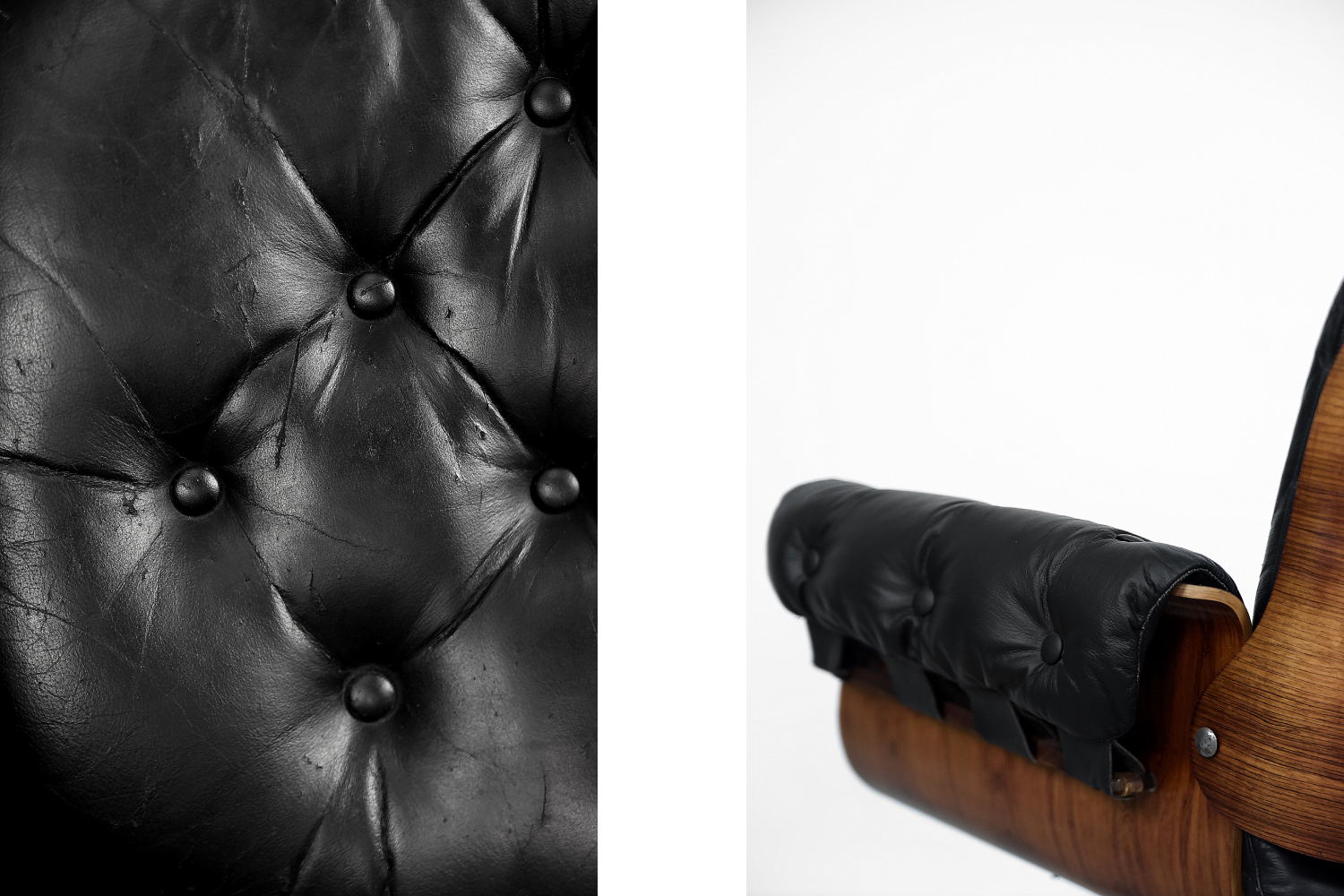 Swiss Modern Leather; Bent Wood Lounge Chair by Martin Stoll for Stoll Giroflex, 1960s