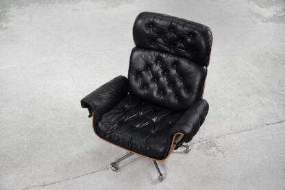 Swiss Modern Leather; Bent Wood Lounge Chair by Martin Stoll for Stoll Giroflex, 1960s - Image 5
