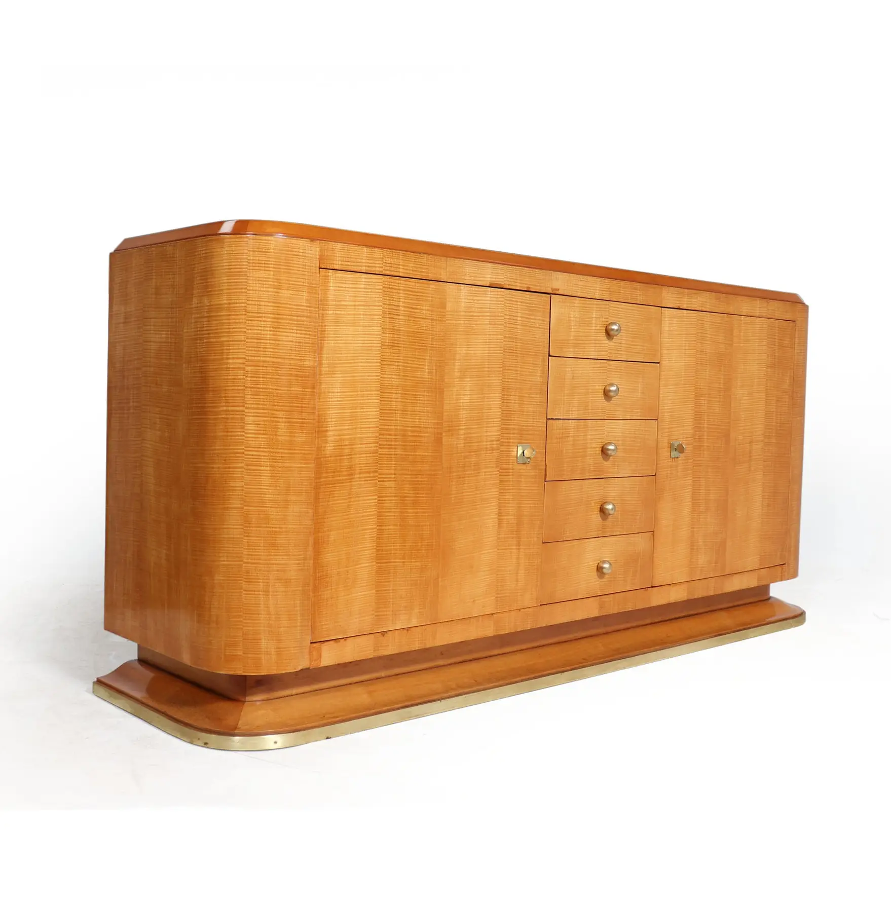 Elegant French Art Deco Sideboard In Sycamore
