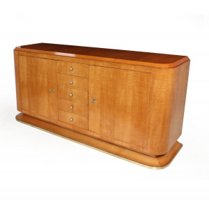 Elegant French Art Deco Sideboard In Sycamore