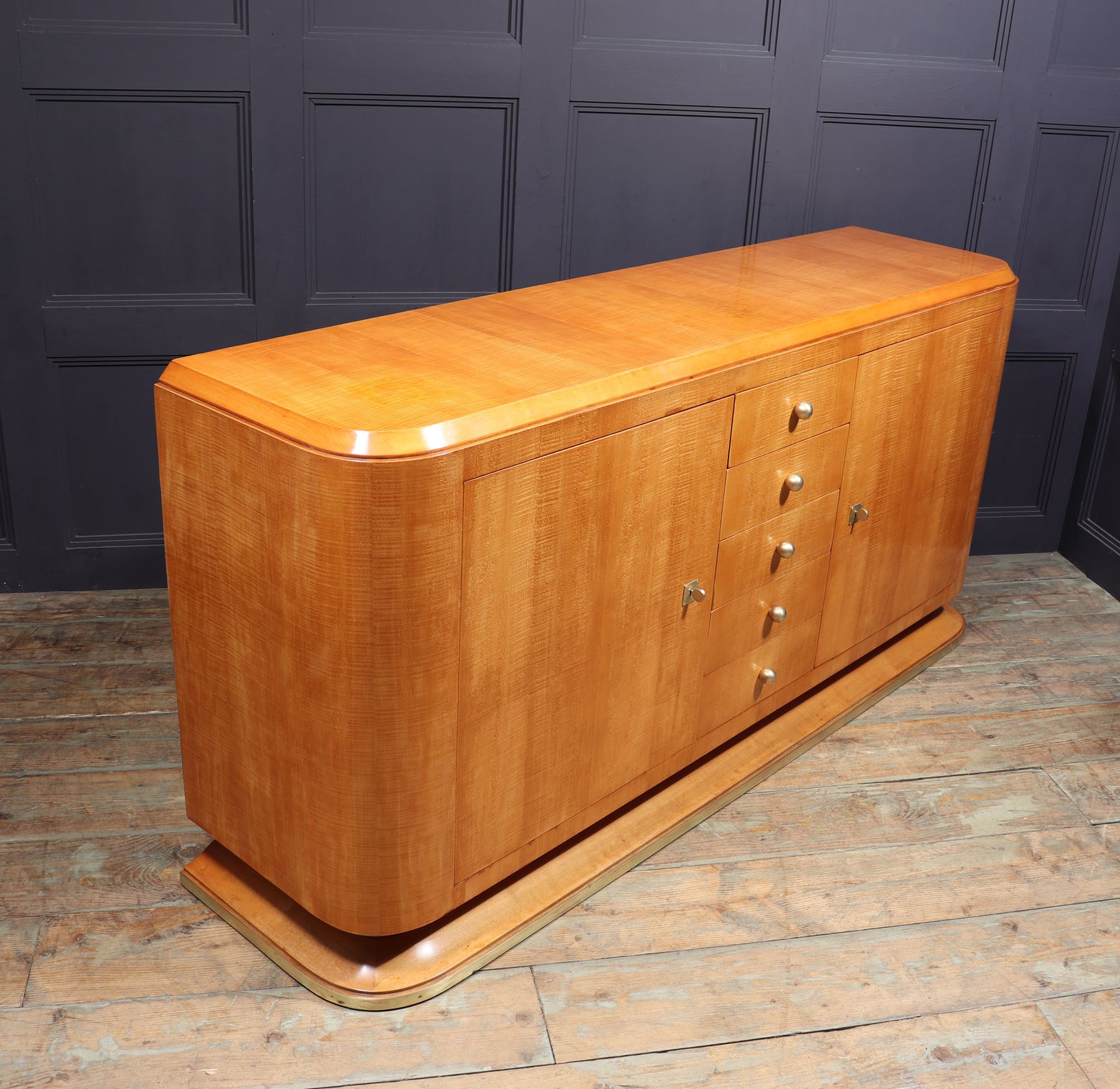 Elegant French Art Deco Sideboard In Sycamore